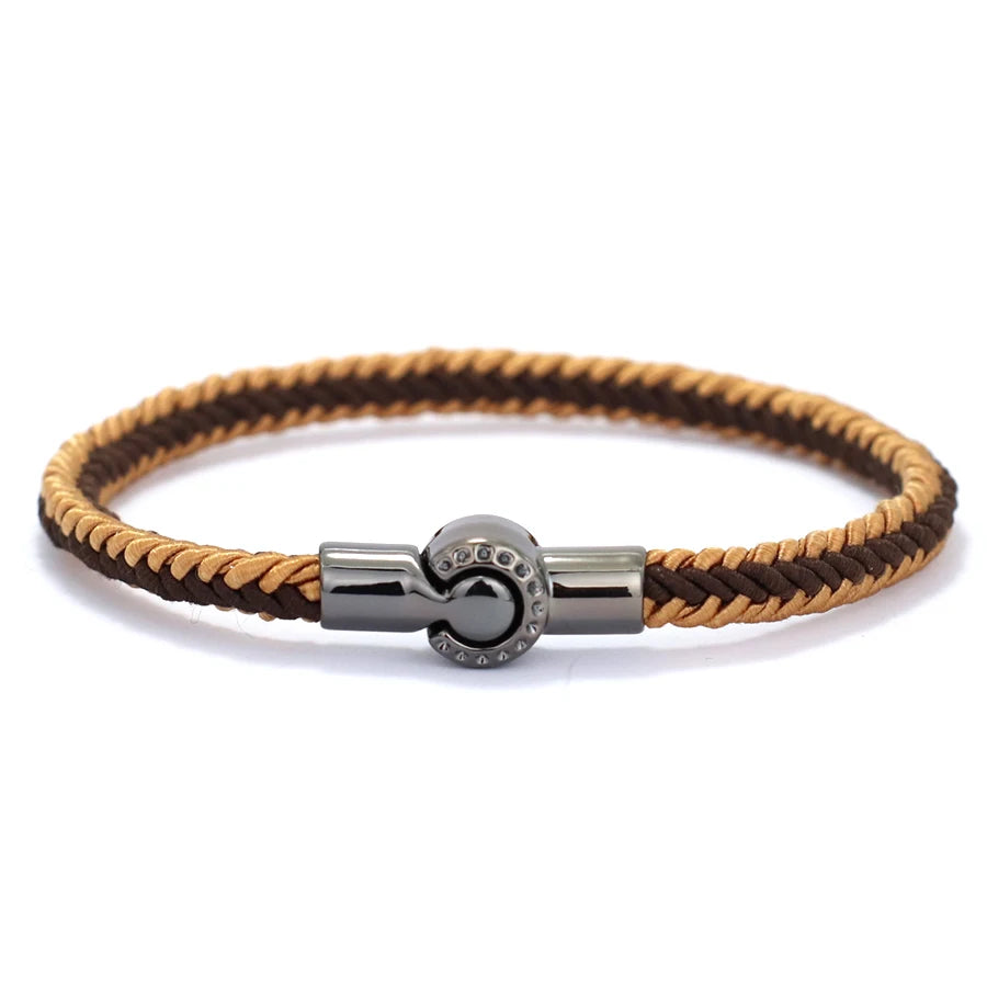 Neue Klasse A Ethnische Seil Armband Für Männer Frauen Magnet Schnalle Handgemachte Weaven Armreif Freizeit Pulseira Zubehör Hombre Hombre