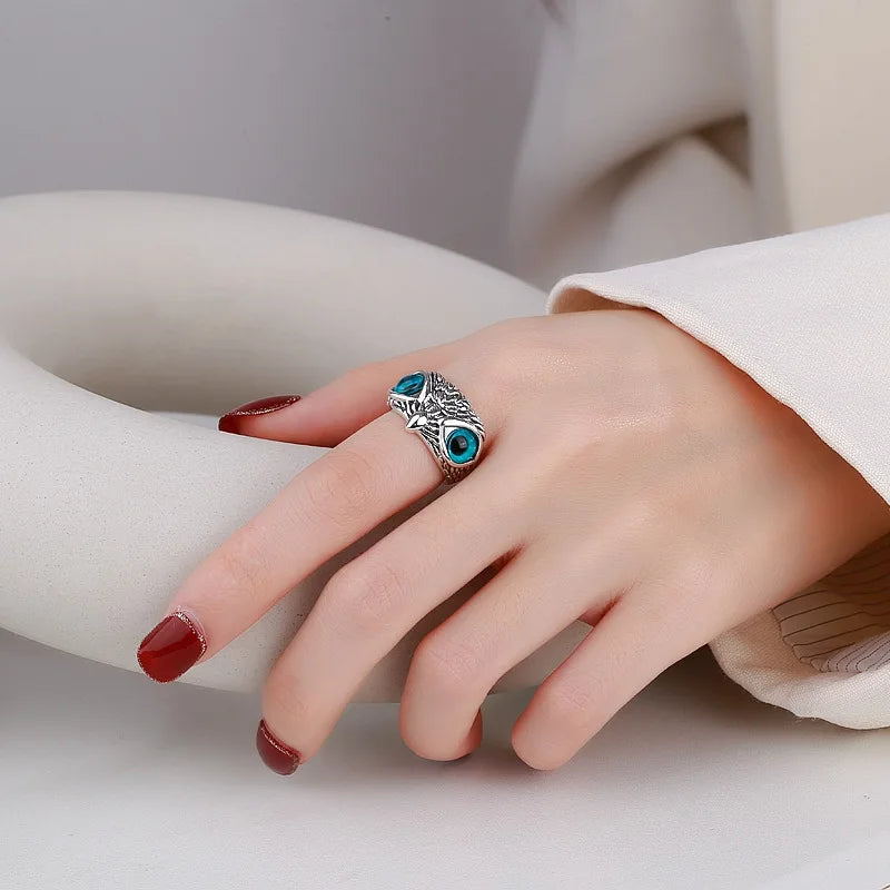 Mode Charme Vintage Eule Ring für Männer Frauen Nette Tiere Eule Jugend Gothic Ringe Schmuck Zubehör Geschenke