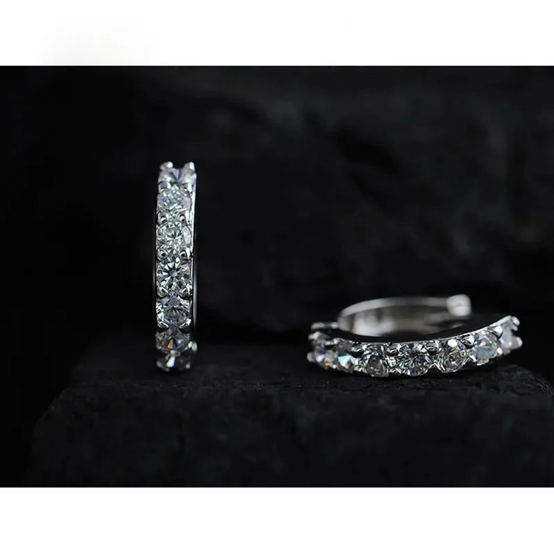 Schnelle Schiff Neueste Luxus Romantische Frauen Schmuck 925 Sterling Silber Überzogene Strass Kristall Creolen Für Frauen Großhandel