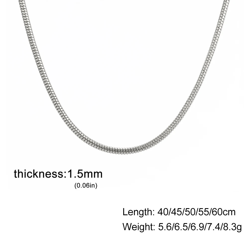 Skyrim Edelstahl Gold Farbe Runde Schlange Kette Halskette Frauen Männer Lange Hals Ketten Trendy Punk Schmuck Geschenk Großhandel