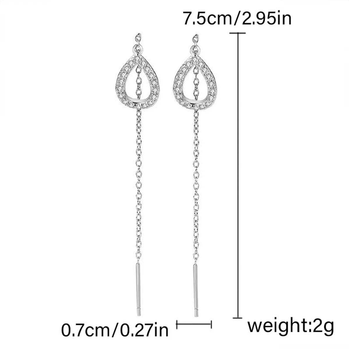 Einfache Gold Farbe Wasser Tropfen Lange Quaste Ohrringe Für Frauen Koreanische Mode Strass Waterdrop Ohr Linie Baumeln Ohrring Schmuck