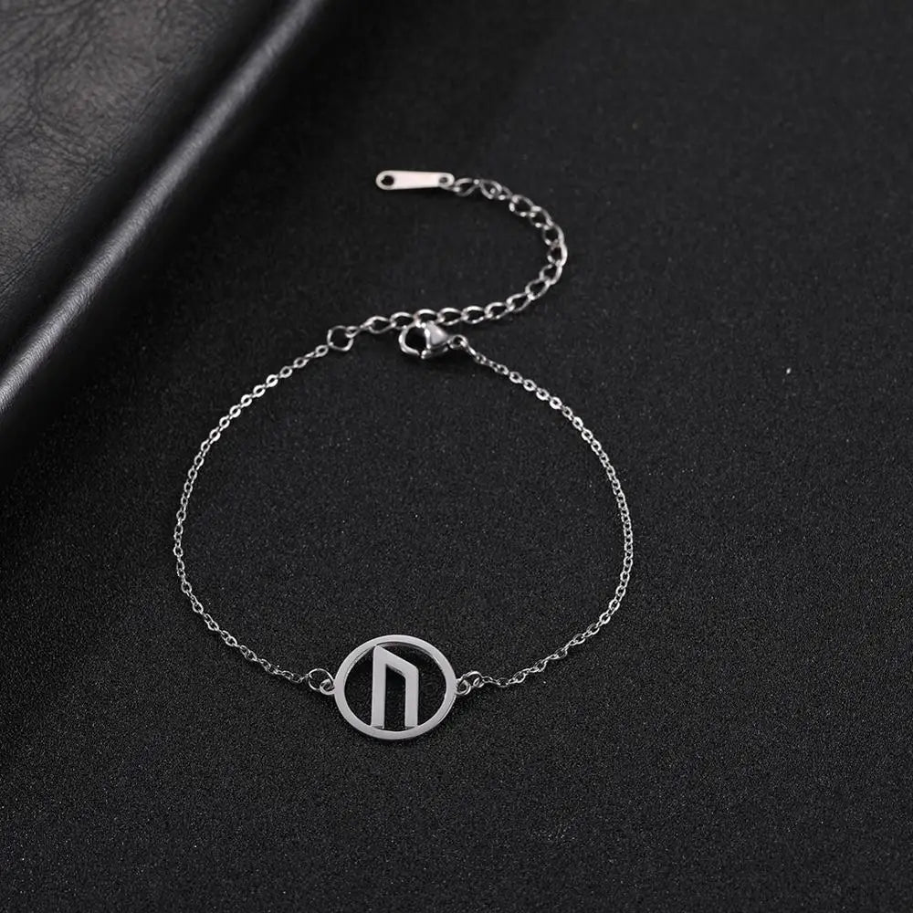 Likgreat 24 Wikinger-Runen-Charm-Armband, Edelstahl, für Damen und Herren, Schmuck, nordischer alter Schutzpatron, Odin-Amulett, Geschenk, 2023, Neu