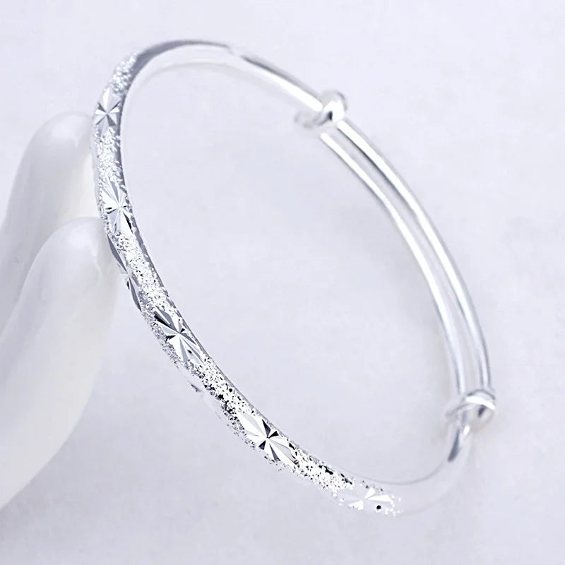 Neue 925er Sterlingsilber, original romantische Gypsophila-Stern-Armreifen für Damen, Armbänder, Mode, Party, Hochzeit, Accessoires, Schmuck