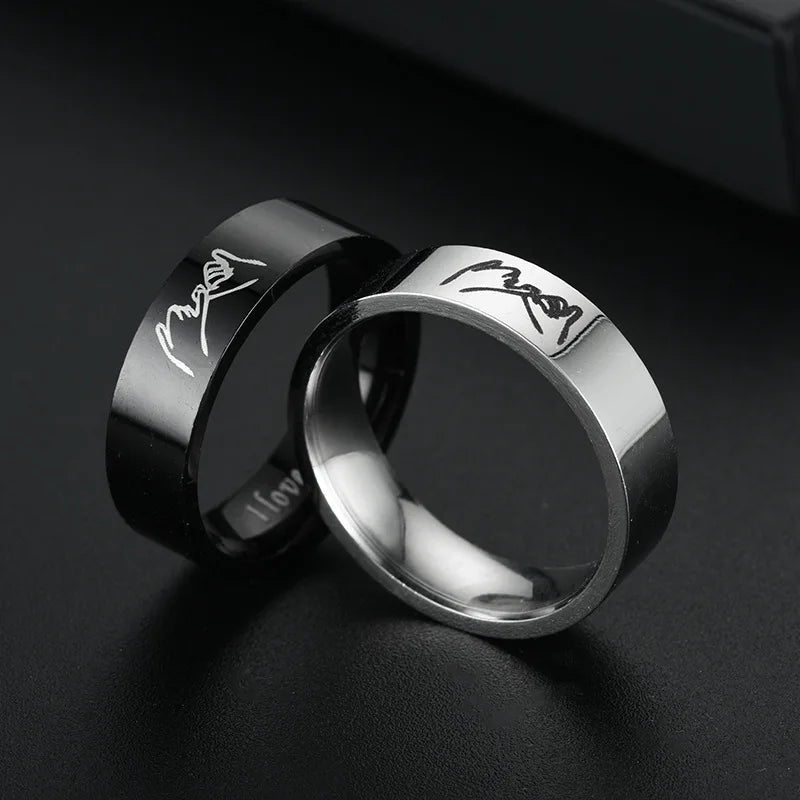 Titan Stahl Ring Für Männer Frauen Paar Ring Liebhaber Versprechen Ring Hochzeit Verlobung Mode Schmuck Geburtstag Geschenk Großhandel