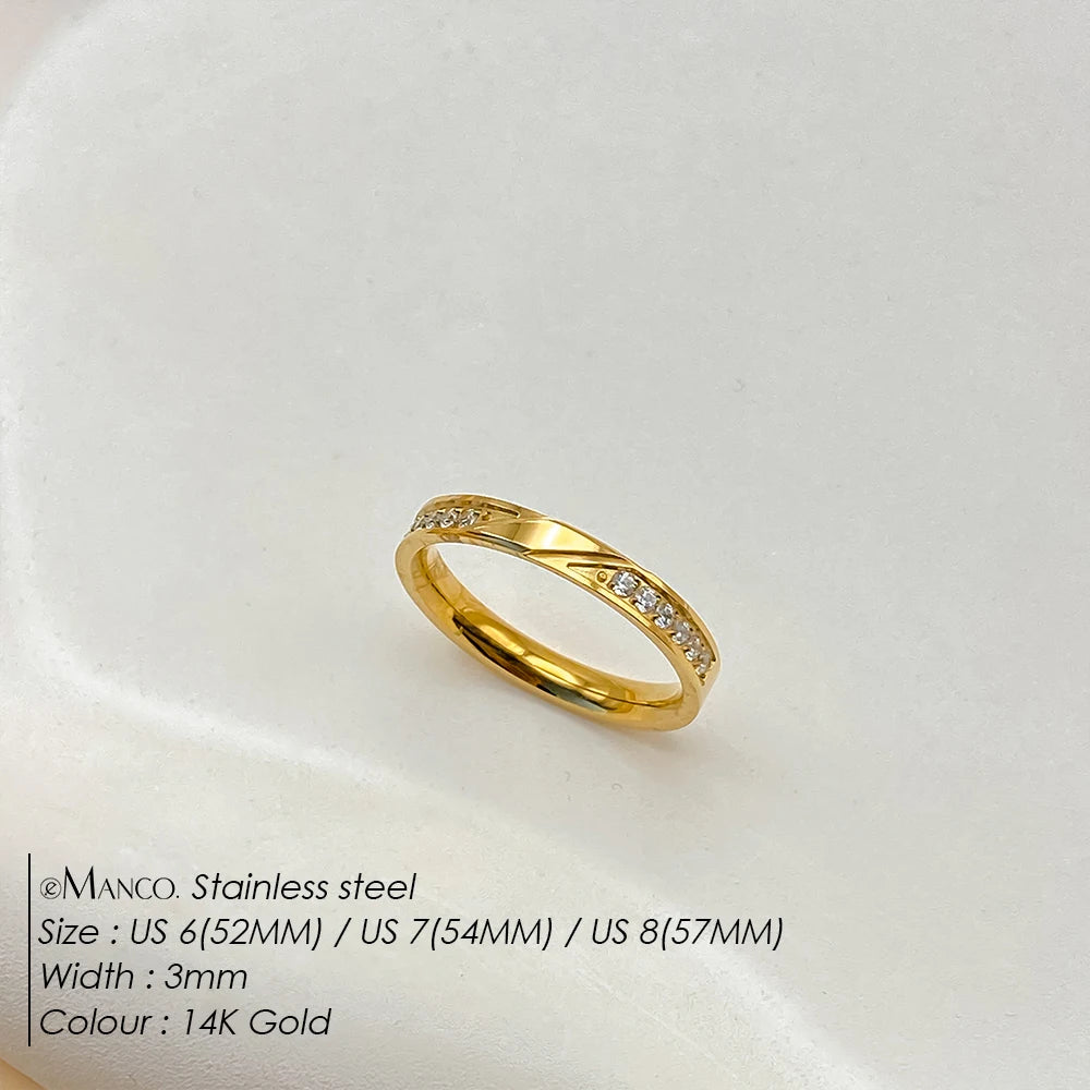 eManco 2025 NEUE Mode Ehering Für Frauen Mikro Gepflastert Cubiz Zirkon Finger Ringe Weibliche Engagement Schmuck