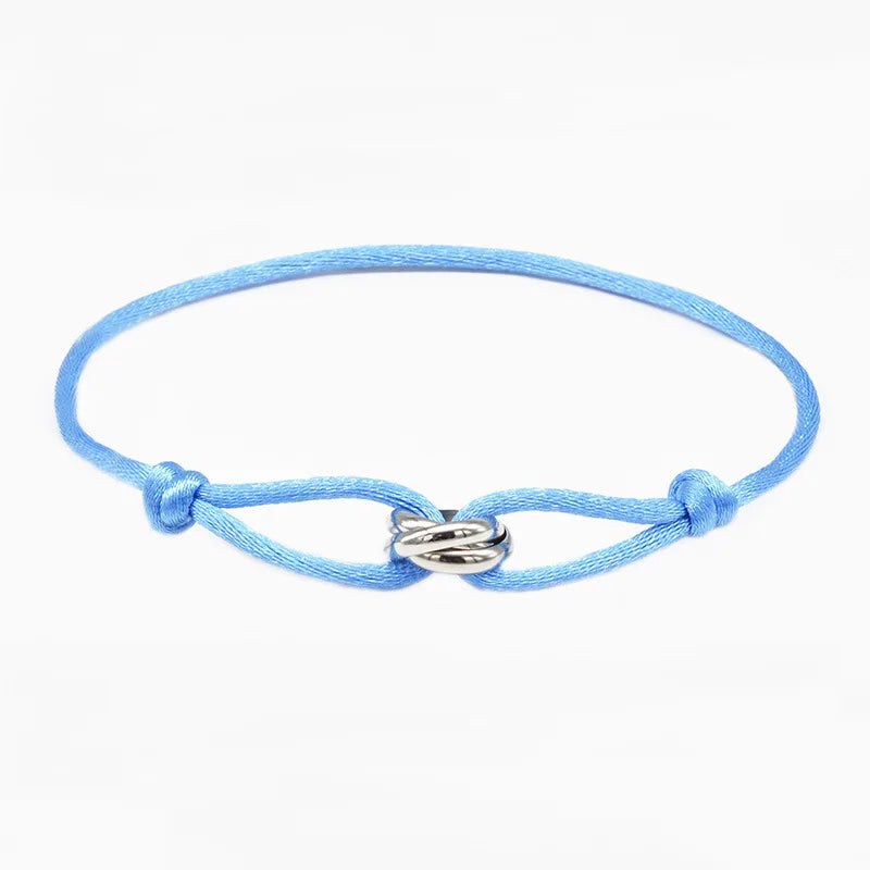 Glücksperlen-Armband für Paare, Freundschaft, Edelstahlringe, verstellbar, wasserdicht, Liebhaber-Armband für Damen und Herren, Schmuck