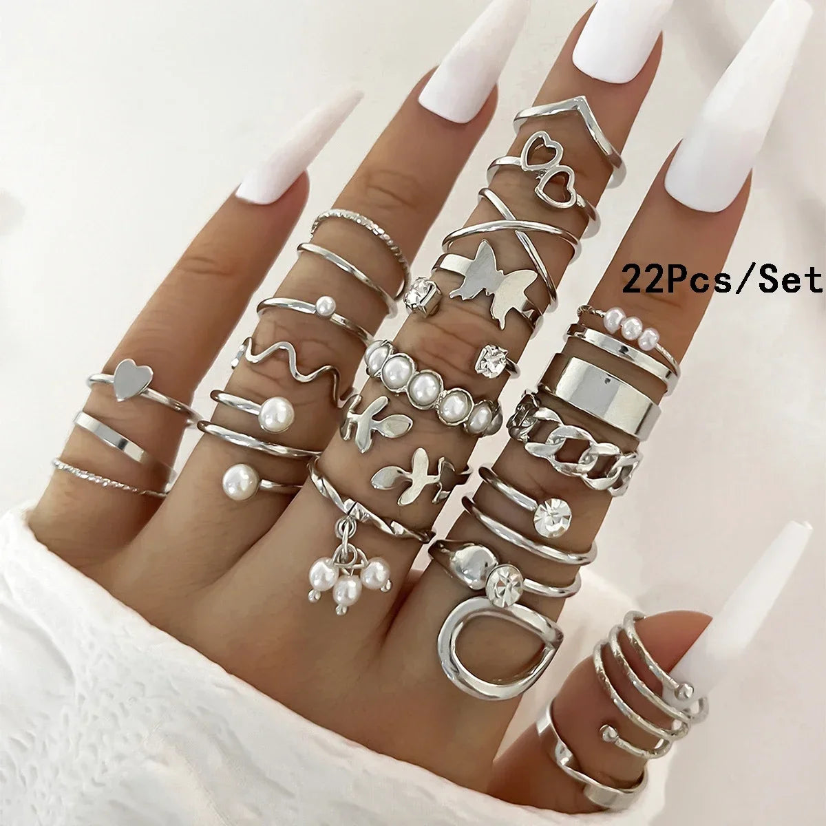 30Pcs Bohemian Geometrische Knuckle Ringe Set Für Frauen Gold Silber Farbe Finger Ring Mädchen Fashion Party Schmuck Zubehör