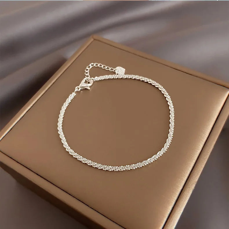 2 stücke Mode Armbänder für Frauen kleine kubische Zirkon Kristall verstellbare Kette Armband zarten Schmuck Accessoires Party Geschenk
