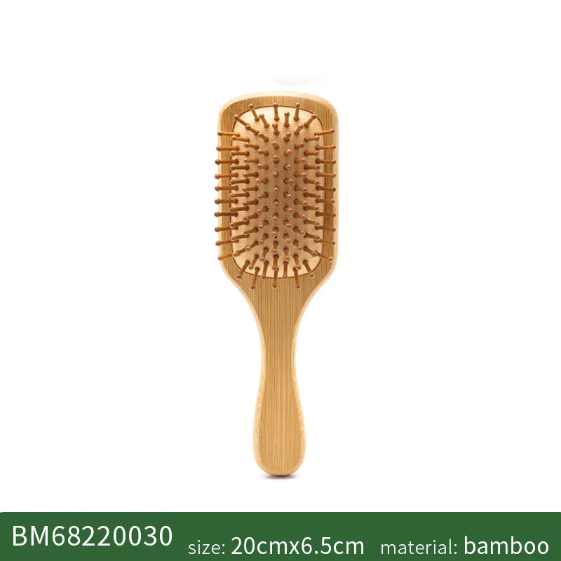 Bambus-Haarbürste für Damen, Styling-Haarkamm, Haarbürste mit breiten Zähnen, Bambuskämme für Haare, glatte Massage, Kopfhautbürste, Friseurkamm