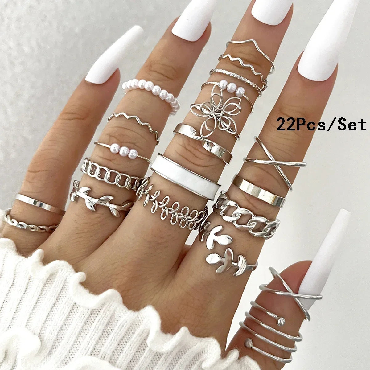 30Pcs Bohemian Geometrische Knuckle Ringe Set Für Frauen Gold Silber Farbe Finger Ring Mädchen Fashion Party Schmuck Zubehör