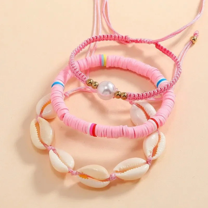 Böhmisches Imitation Muschelperlen-Armband für Frauen, Seestern, Schildkröte, gewebtes Seil-Armband, handgefertigt, Freundschaft, Strand, Urlaub, Schmuck