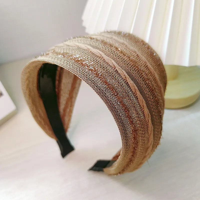 Breites Chiffon-Stoff-Haarband für Damen, Haarband, Haarschmuck für Damen