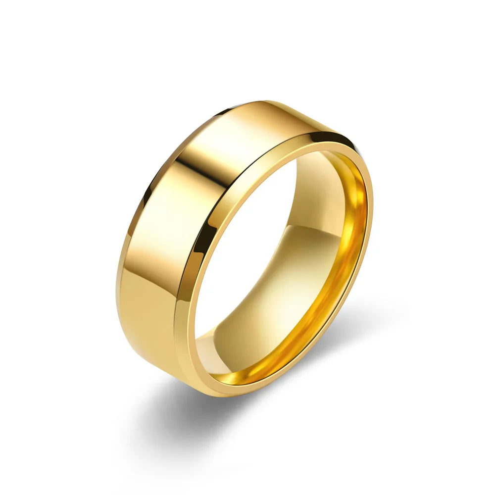 7 farben 8mm Männer Ringe Titan Edelstahl Ringe Für Männer Frauen Matt Gebürstet Hochzeit Verlobungsring Paar Schmuck geschenk
