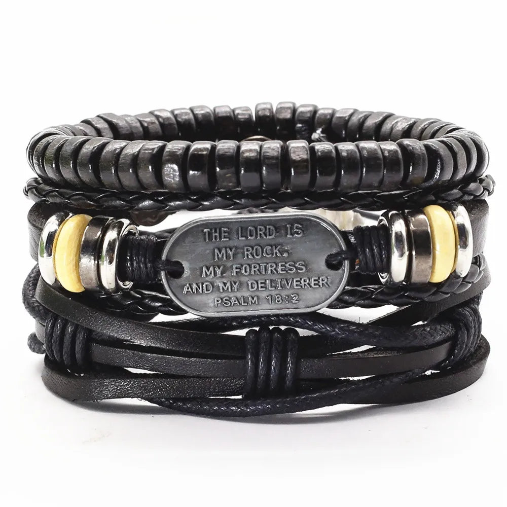 WESTBULL 3 Teile/satz Multilayer Leder Armbänder Für Männer Kreuz Charme Homme Armreifen Geschenk Schmuck