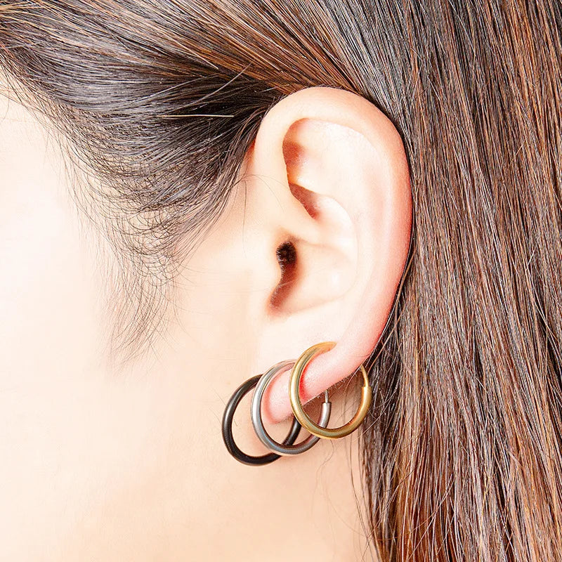 2 Stücke Kleine Hoop Frühling Ohrclips Ohrringe Für Frauen Männer Edelstahl Schmerzlos Kein Piercing Stealth Gefälschte Ohrschmuck 8-16mm