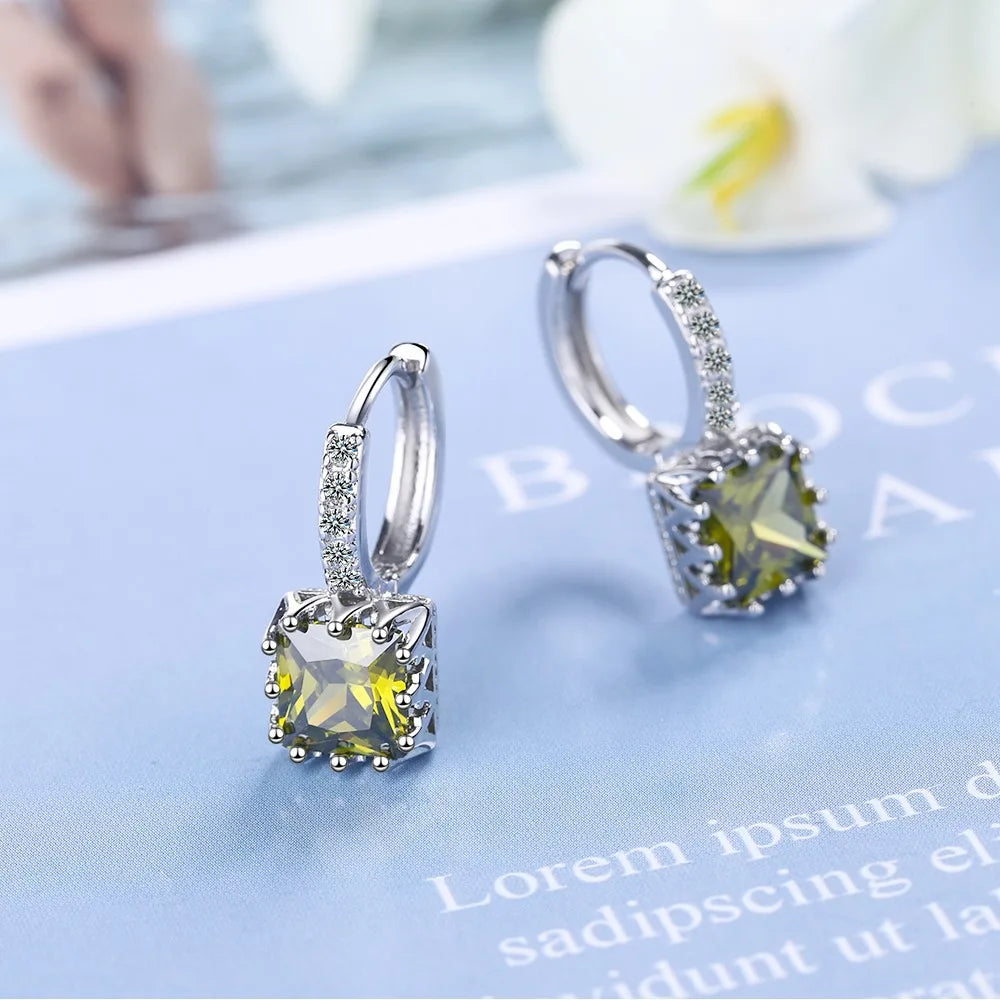 Neuer Ohrring aus 925er-Sterlingsilber mit AAA-Zirkon für Damen, Hochzeit, feiner Modeschmuck, Accessoires, Party, Urlaub, Geschenk