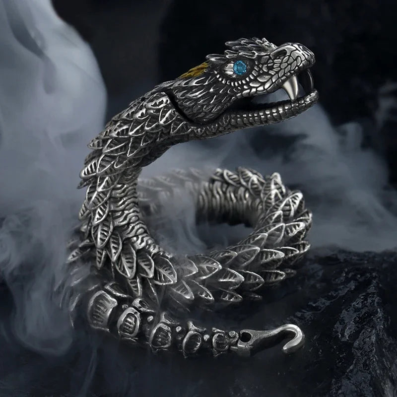 Traditionelles tibetisches Buddhismus-Drachen-Armband, herrschsüchtiger Drachen-Schuppen-Armreif für Männer und Frauen, Glücks-Amulett-Armband, Schmuck, Geschenk