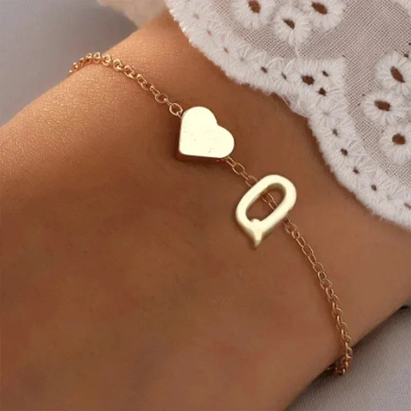 26 englische Anfangsbuchstaben-Armbänder für Liebhaber, Männer und Frauen, 2025, neue einfache DIY-Armbänder mit personalisiertem Namen, Legierung, Schmuck