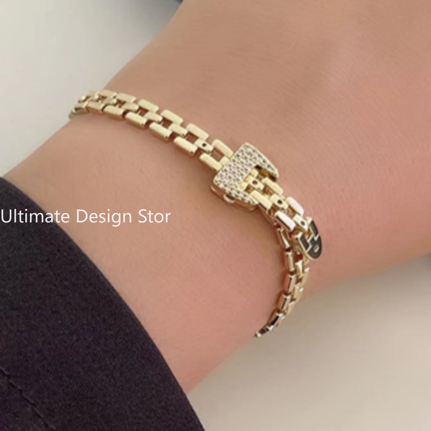 Vintage-Armband mit Schnalle, minimalistischer Luxus-Paar-Handschmuck für Männer und Frauen