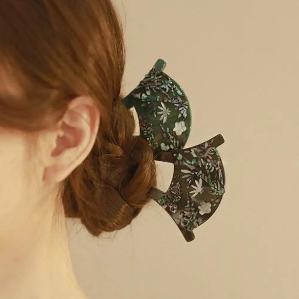 U-förmiger Fächer-Haarstab, alter Stil, chinesischer Stil, chinesischer Stil, Haarnadel, Cheongsam-Haar, Essstäbchen, Mädchen-Haar-Accessoires