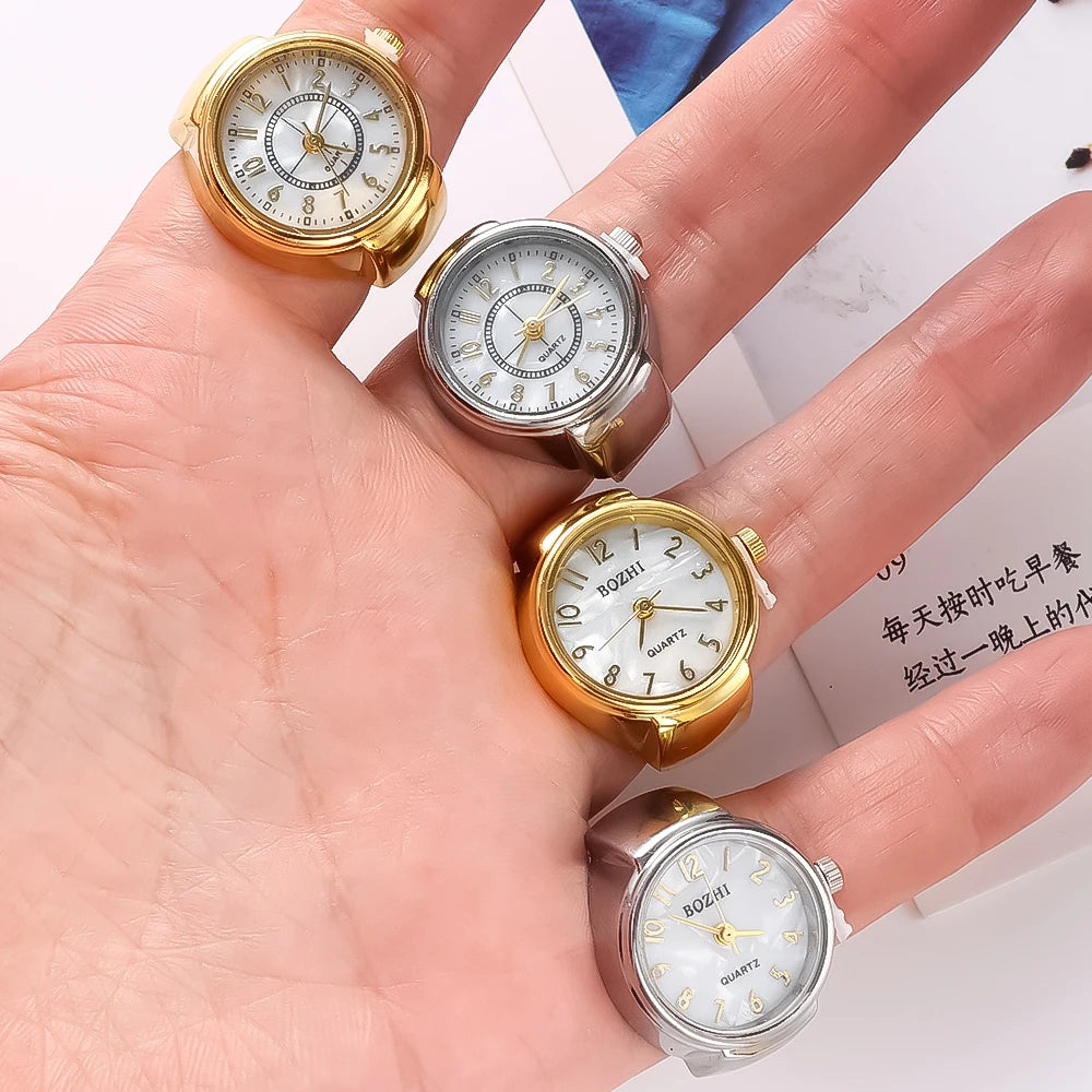 Mode Ringe Finger Uhren Mode Party Quarz Uhren Unisex Paar Ringe Schmuck Geschenk Echt