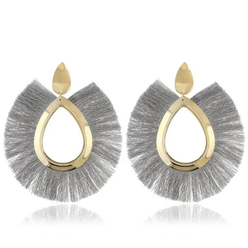 Bohemian Quaste Ohrringe Frauen Runde Große Vintage Ohrringe Ethnische Boho Quaste Lange Baumeln Ohrringe Schmuck Geschenke