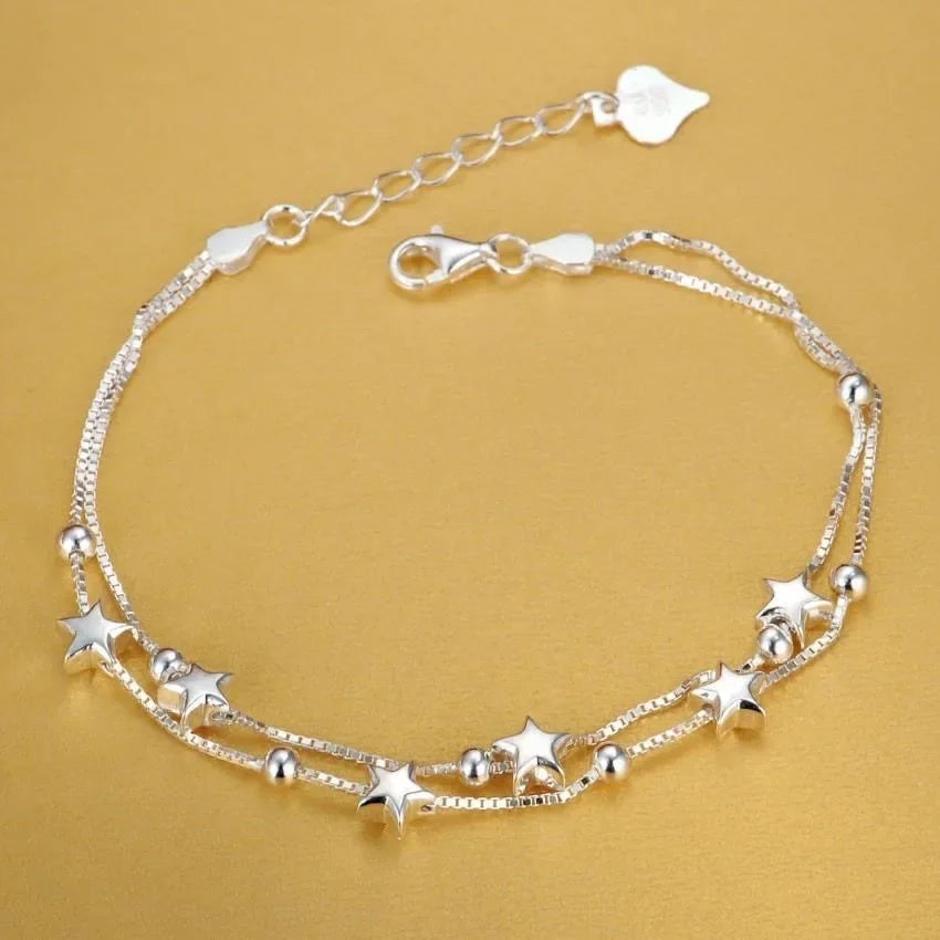 Feines 925er-Sterlingsilber, edle, schöne Kette, solides Armband für Damen und Herren, Charms, Party-Geschenk, Hochzeit, Modeschmuck, heißes Modell