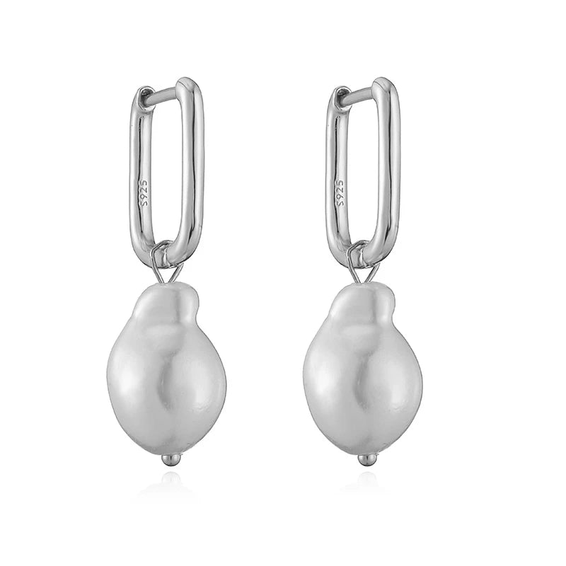 S925 Sterling Silber Barock Stil Vintage Anhänger Creolen Gericht Eleganz Ohrringe für Frauen Schmuck Geschenke SE35