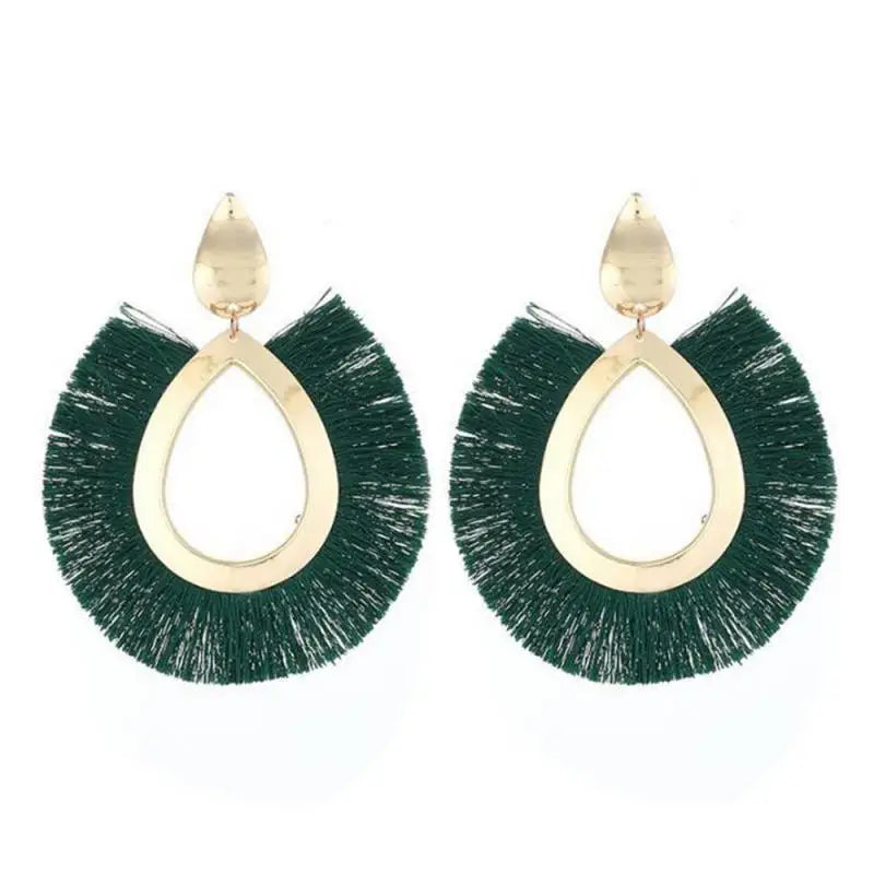 Bohemian Quaste Ohrringe Frauen Runde Große Vintage Ohrringe Ethnische Boho Quaste Lange Baumeln Ohrringe Schmuck Geschenke