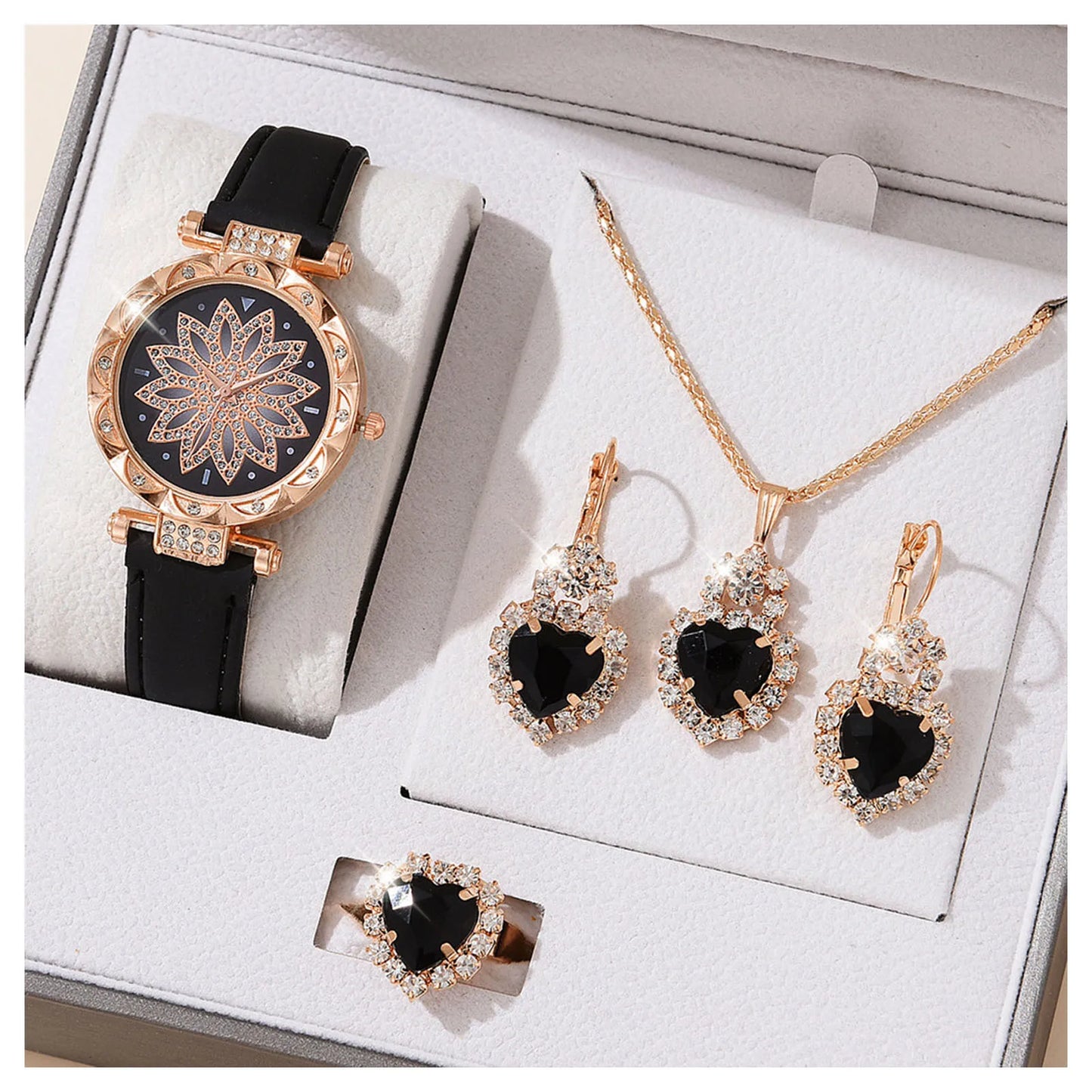 Uhren setzt Geschenke für Frauen Kristall bling Armbanduhr Schmuck Kit Geschenk für Mutter Frau Freundin