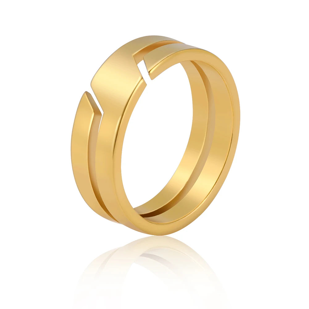 Skyrim Minimalistischer Ring für Männer und Frauen, Edelstahl-Fingerringe, modischer Paarschmuck, Ehering, Geschenk im Großhandel