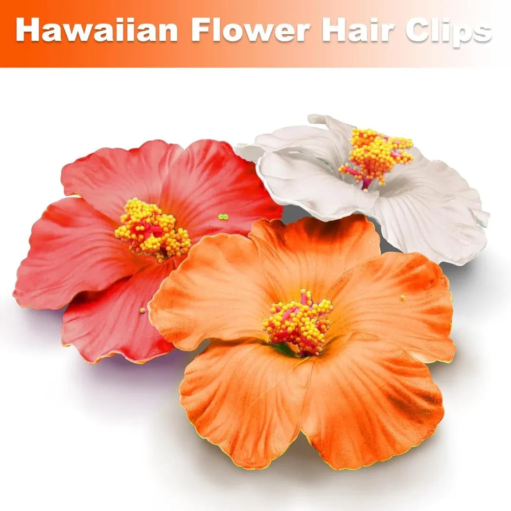 Kopfbedeckung, hawaiianische Blumen-Haarspangen, romantische Haar-Accessoires, BB-Haarspange, geeignet für Urlaub, Strandpartys, seitlicher Pony-Clip für Damen