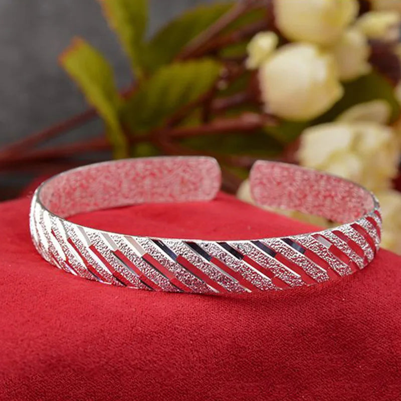 Neue 925er Sterlingsilber, original romantische Gypsophila-Stern-Armreifen für Damen, Armbänder, Mode, Party, Hochzeit, Accessoires, Schmuck