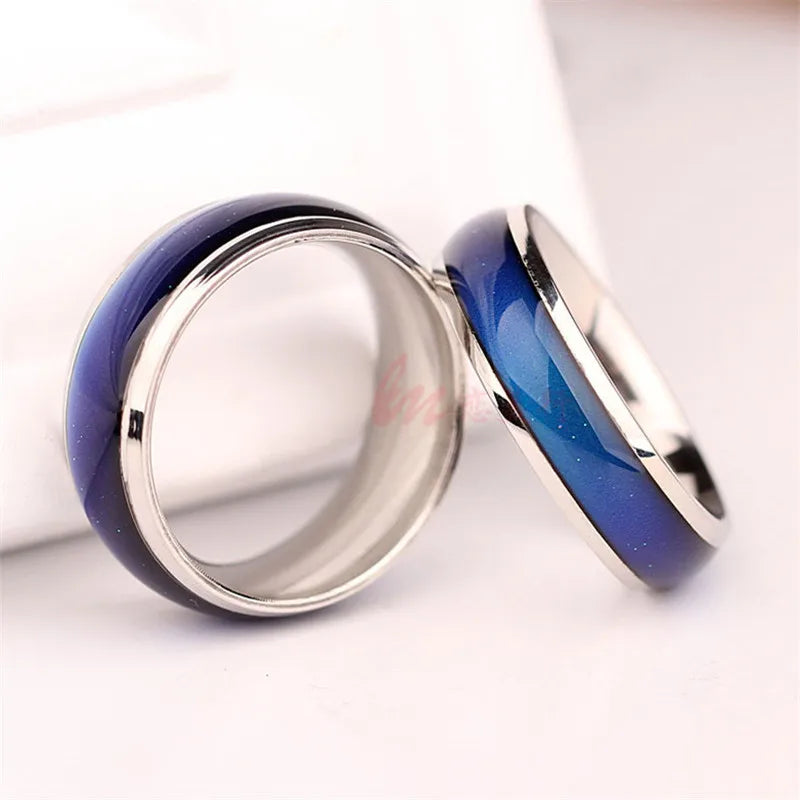 1pc Edelstahl Stimmung Ring Ändern Farbe Ringe Emotion Gefühl Temperatur Ring Für Frauen Männer Paare Ringe Modeschmuck