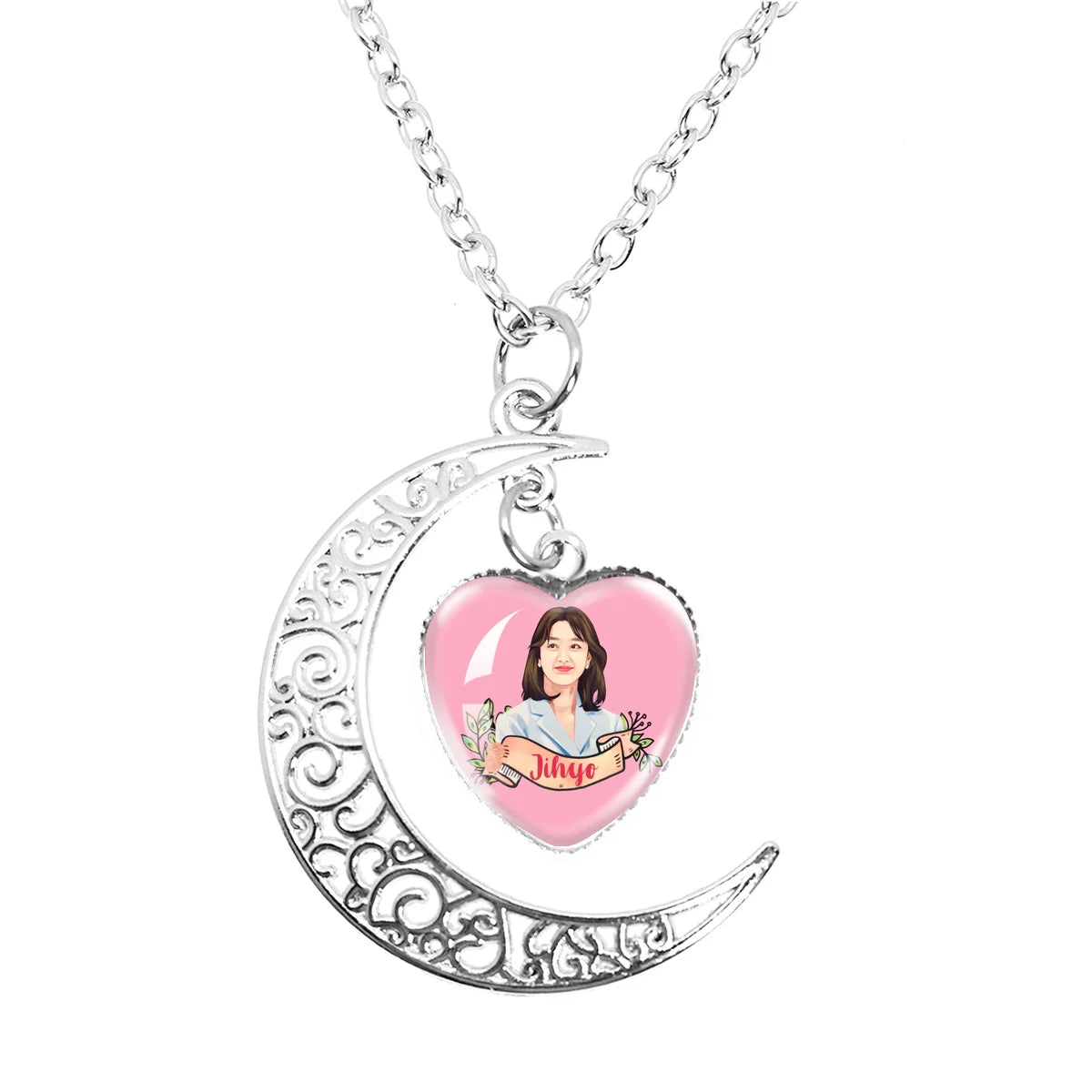 Zweimal CANDYBONG Z Logo Mond Halskette Geschenke Herzform Damen Mode Herren Charm Schmuck Mädchen Jungen Accessoires Party