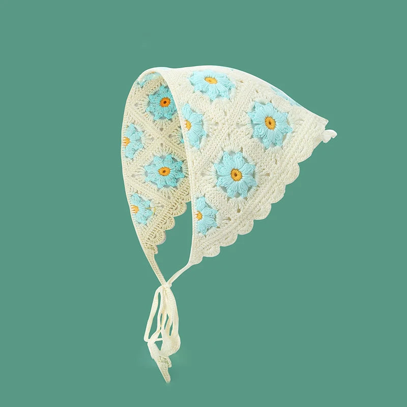 Elegantes gestricktes Dreieckstuch-Stirnband für Damen, modisch, Mädchen, Erdbeere, vielseitiges Muster, Haarband, Haar-Accessoire