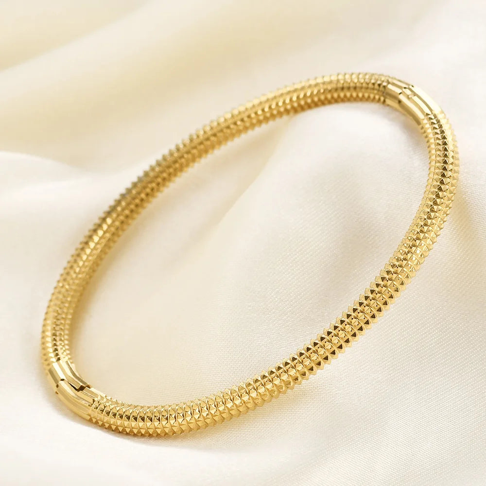 5mm Retro Edelstahl Kette Statement Armband Armreif Persönlichkeit stachelig Punk resistent trend ige tägliche Schmuck Accessoires Geschenk