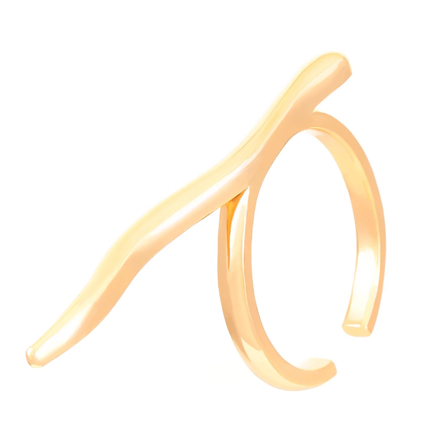 Neue Mode Edelstahl 18K vergoldet Sonnenringe für Frauen Strass eingelegt in hohlen Metallstruktur Ring trendiger Schmuck