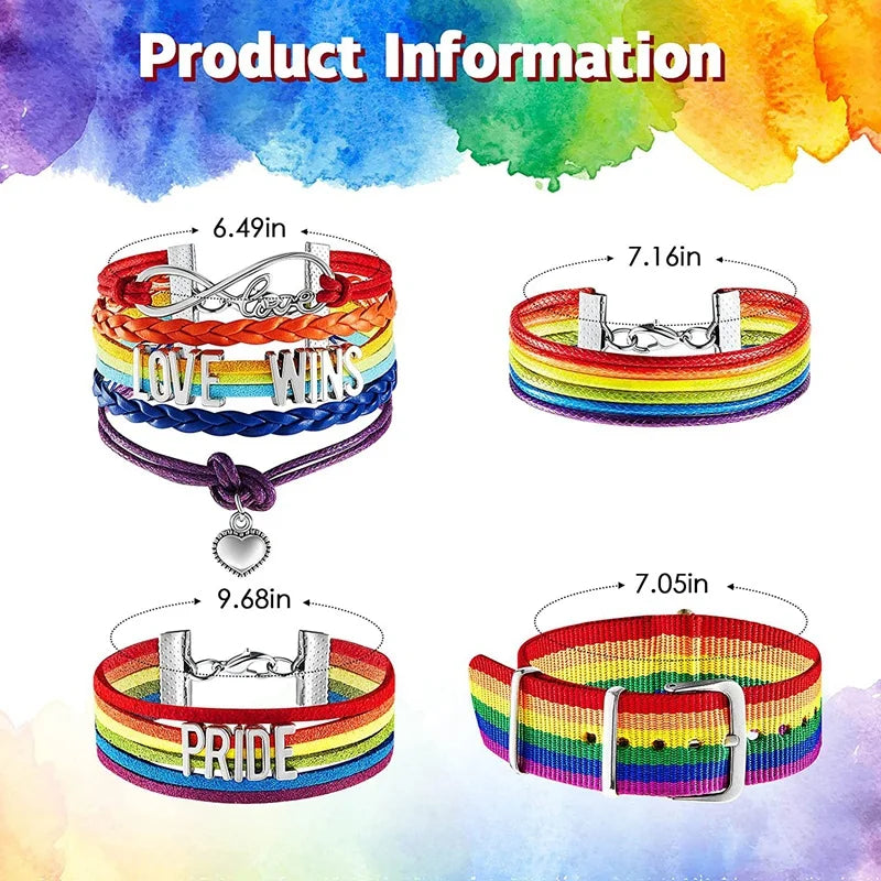 LGBTQ Regenbogen Herren- und Damenpaare LGBT Pride Armband Verstellbares Herz gewinnt Armband Liebe Schmuck Geschenk