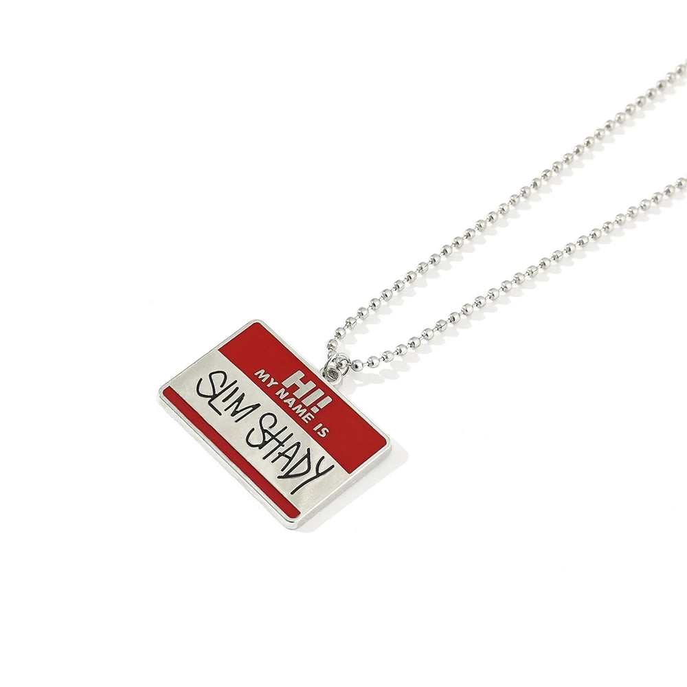 POTCET Eminem Herren-Halskette, modische, vielseitige Halskette, 2024, Hip-Hop-Schmuck, Anhänger-Halskette als Souvenir für Freund