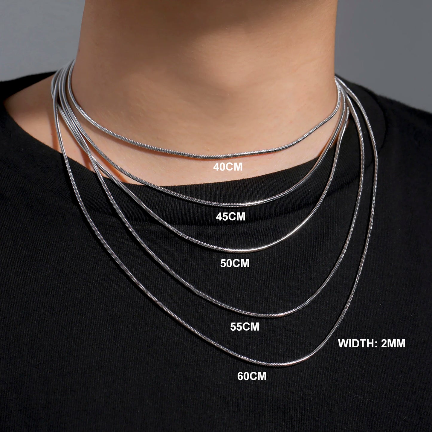 Skyrim Edelstahl Gold Farbe Runde Schlange Kette Halskette Frauen Männer Lange Hals Ketten Trendy Punk Schmuck Geschenk Großhandel