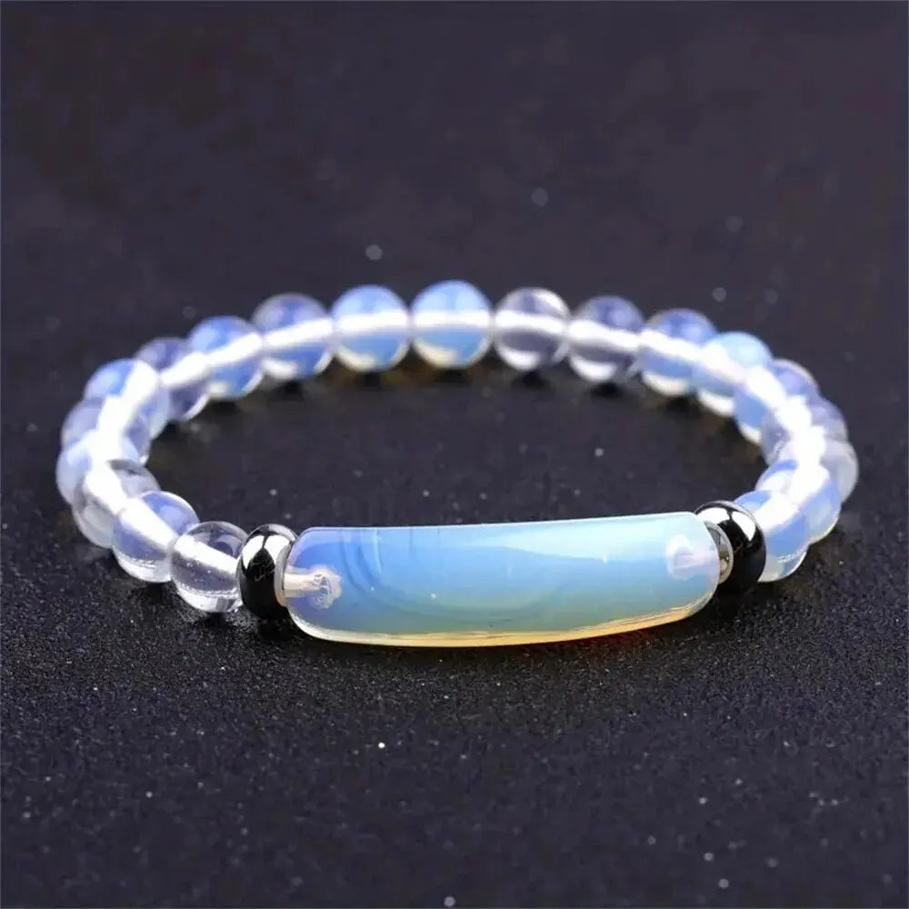 1 Stück Heilung handgemachtes Steinarmband Türkis Natürlicher Malachit Edelstein Kristall Raues Armband Körper Energie Yoga