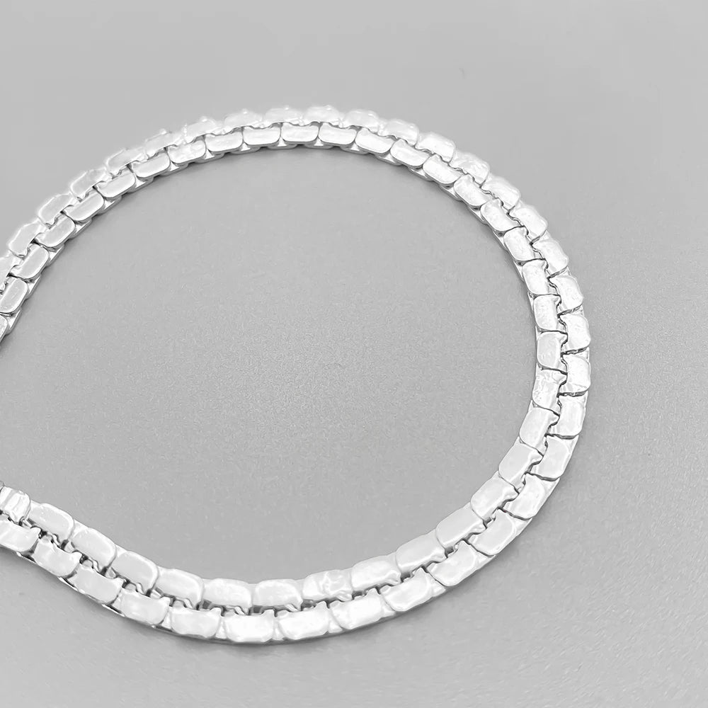 ELANDIS 14 Karat vergoldetes, wasserdichtes Metallstruktur-Armband mit klobiger Kette, Edelstahl-Armband, modischer Herrenschmuck, 48-Stunden-Versand