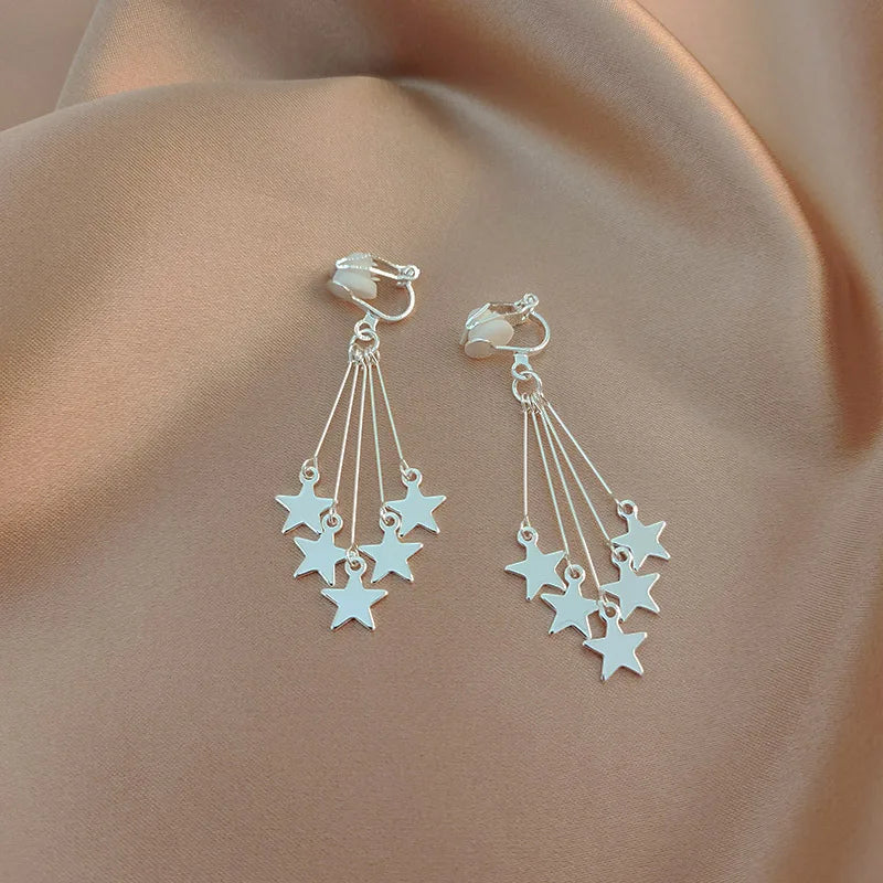 Vintage Persönlichkeit Ohr Clip Ohne Ohr Piercings Erweiterte Sinn Einfache Ohrringe Mode Temperament Perle Ohr Hängen Mädchen