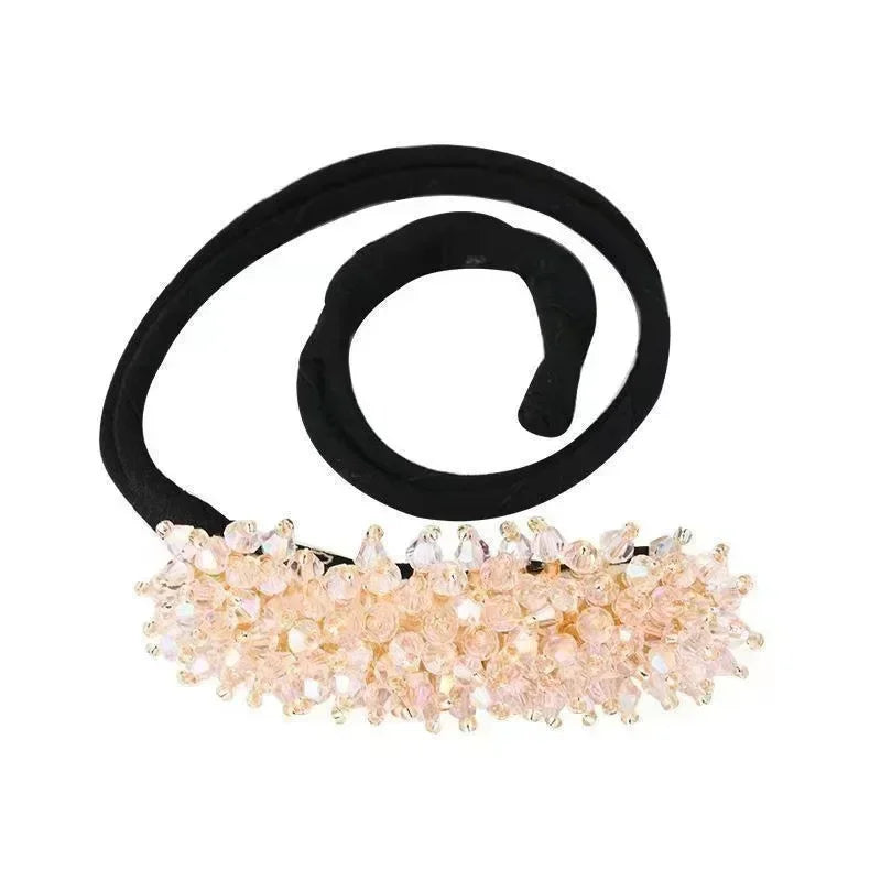 Koreanische Mode Kristall Perle Hochsteckfrisur Haar Clips Elegante Geflecht Haarspangen Kopfbedeckung Mädchen Frauen Haar Zubehör