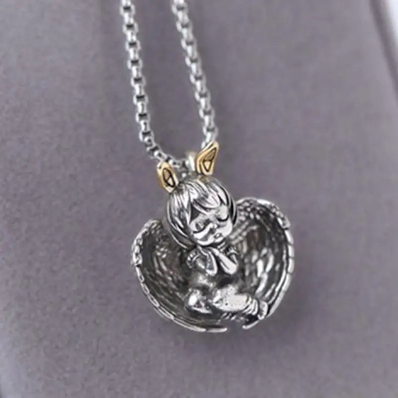 Versilberte Anime Mecha Schönes Mädchen Mädchen Anhänger Halskette Männer und Frauen Hip-Hop Rock Punk Trendy Schmuck Geschenk