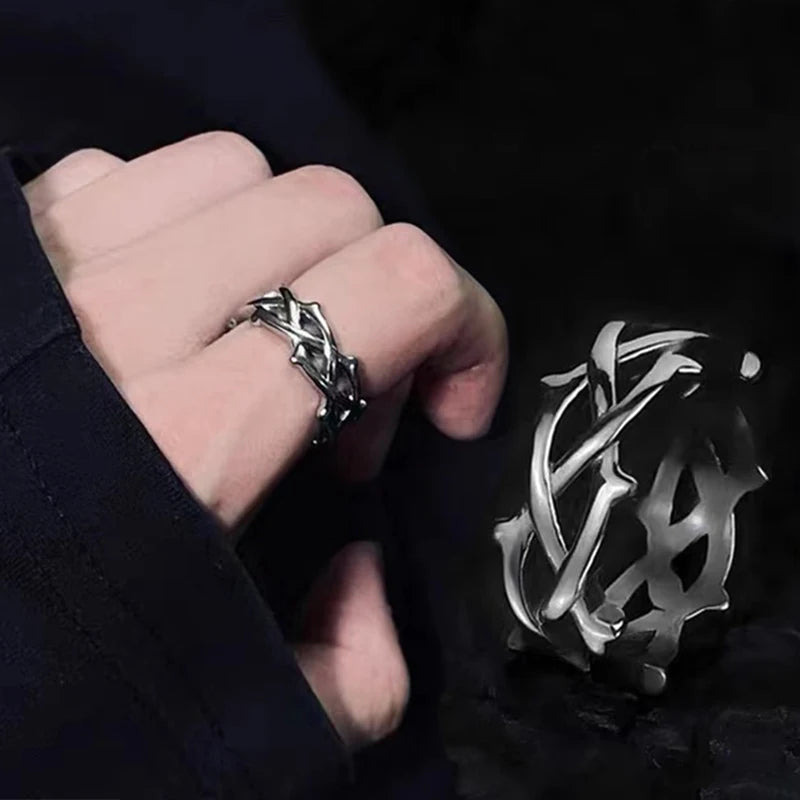 Mode Unregelmäßige Dornen Ringe Für Paar Retro Hip-hop Persönlichkeit Einstellbare Finger Ring für Männer Frauen Liebhaber Schmuck Geschenke
