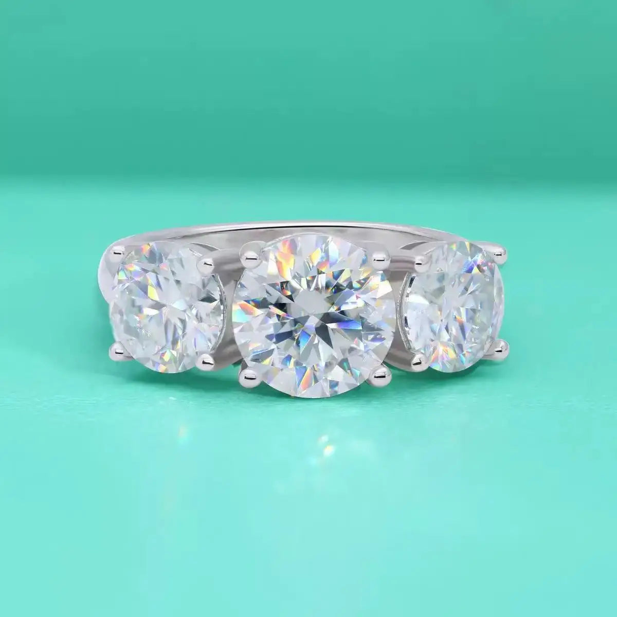 TEN CARATS 2-4CT Moissanit Ringe für Frauen S925 SilverEngagement Hochzeit Funkelnder Diamant Ring Edlen Schmuck Geschenk