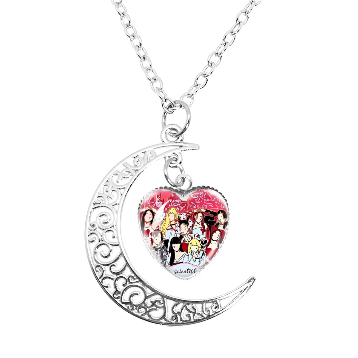 Zweimal CANDYBONG Z Logo Mond Halskette Geschenke Herzform Damen Mode Herren Charm Schmuck Mädchen Jungen Accessoires Party