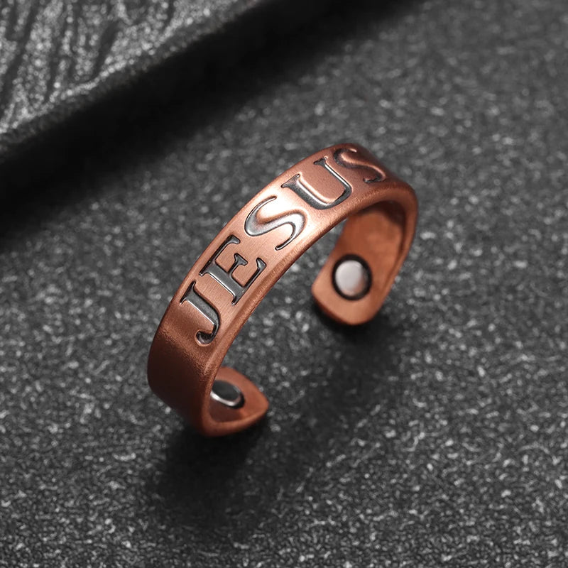 Unregelmäßiger konkaver und konvexer Kupfer ring Magnetische Energie Behandlung Gelenks chmerz ring geeignet für Frauen und Männer Schmuck